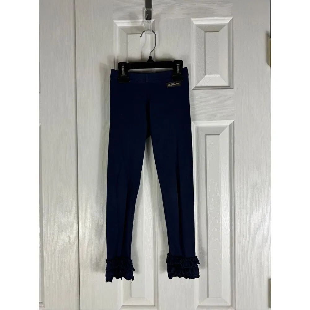 Matilda Jane Navy Ruffle Leggings Size 6